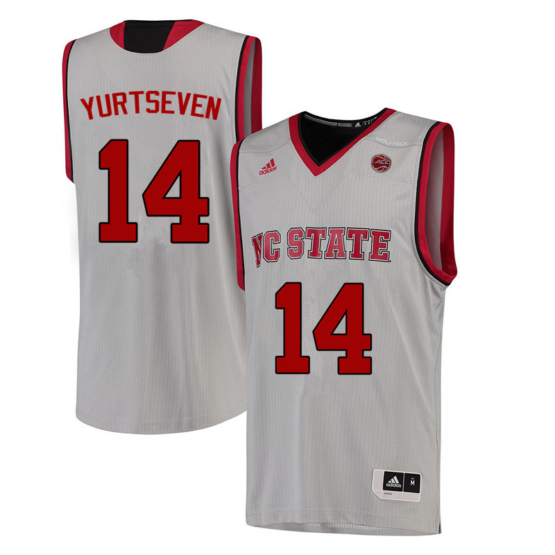 Men NC State Wolfpack #14 Omer Yurtseven College Basketball Jerseys-White - Click Image to Close